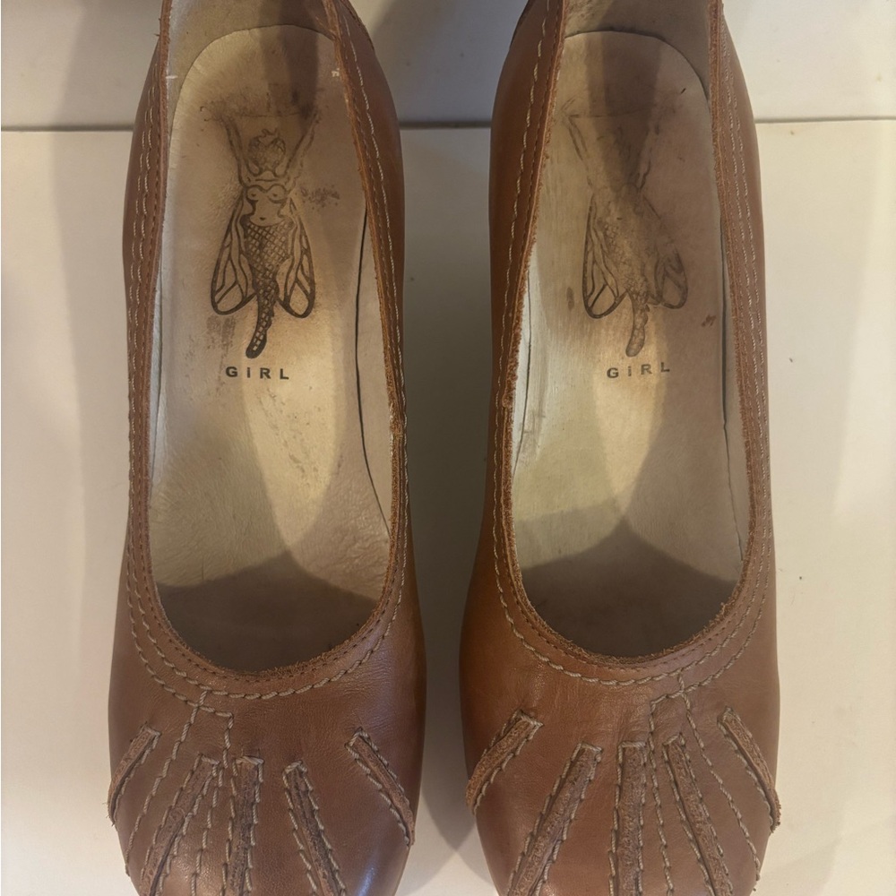 Fly London Brown Leather Women's Shoes 39